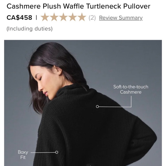 Alo cashmere turtleneck - Picture 1 of 2